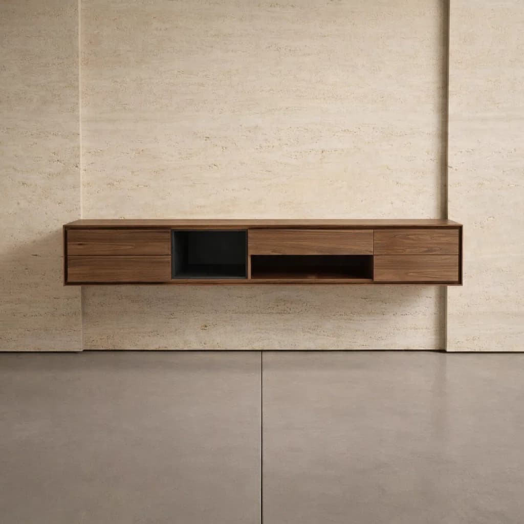 Дизайнерская тумба под tv VERA CASA отделка шпон ореха в наличии в Минске